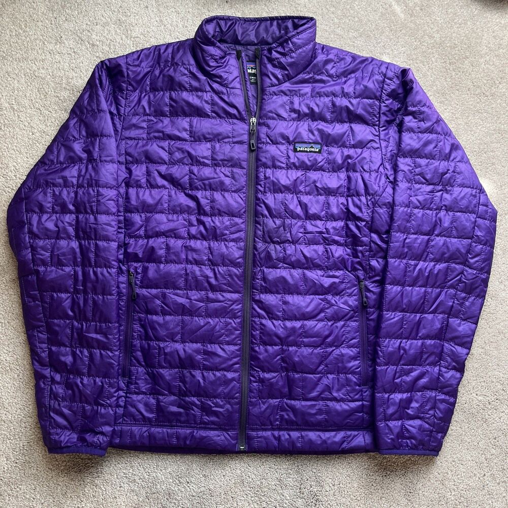Patagonia Nano Puff Jacket Mens Large Purple Lightweight Primaloft Packable